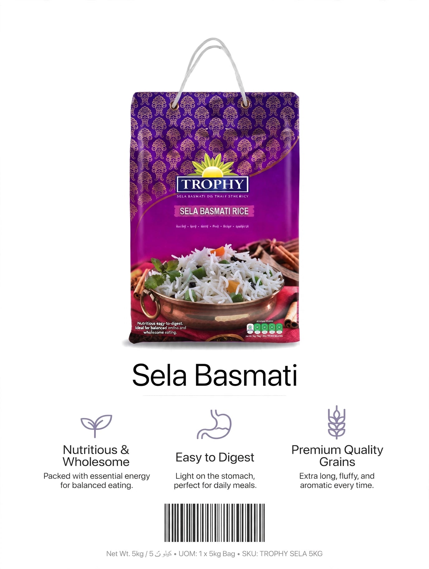 Trophy Sela Basmati Rice (4x5kg
